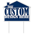 VictoryStore Custom Realtor House Shaped Yard Signs Set of 2 - 16.5x21 inches, Printed 2 Sided Full Color