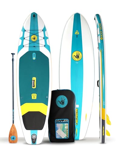Body Glove Navigator Inflatable Stand Up Paddle Board Package 2021 Aqua/White