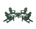 Trex Outdoor Furniture 5-Piece Monterey Bay Adirondack Chair Conversation Group Rainforest Canopy