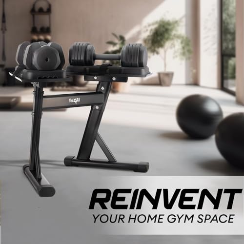 Yes4All Selectorized Dumbbell Set 55 Lbs Pair Black