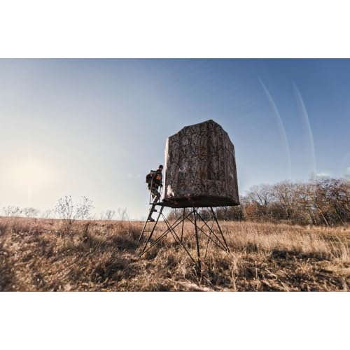 MUDDY Heavy-Duty Powder Coated Steel Hunting Blind with Insulated Fabric Walls and Silent Zipper System - Multi