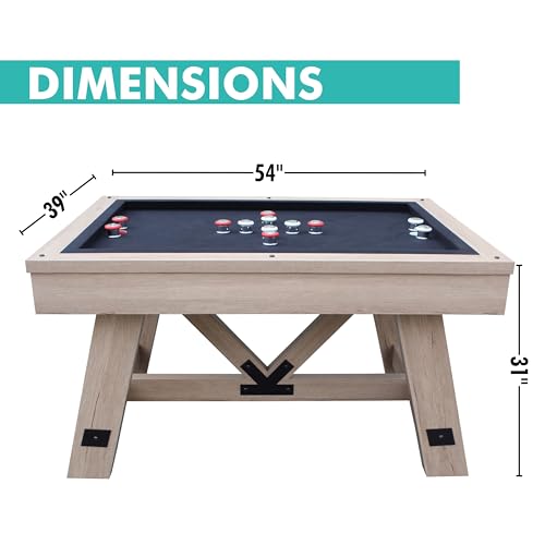 Freetime Fun Bumper Pool Table Rustic Oak