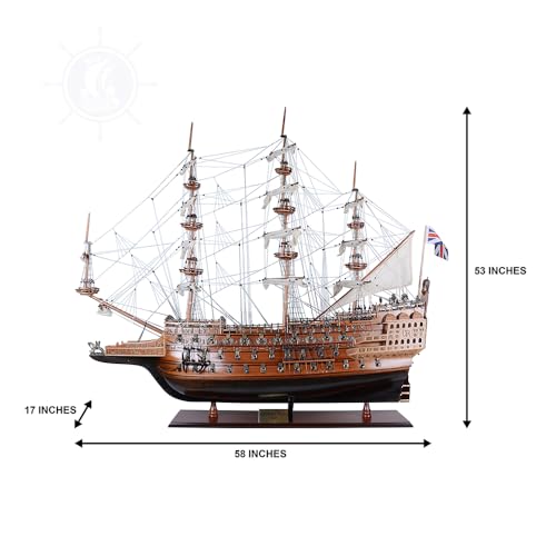 Old Modern Handicrafts Sovereign of The Seas Ship Model Natural Wood