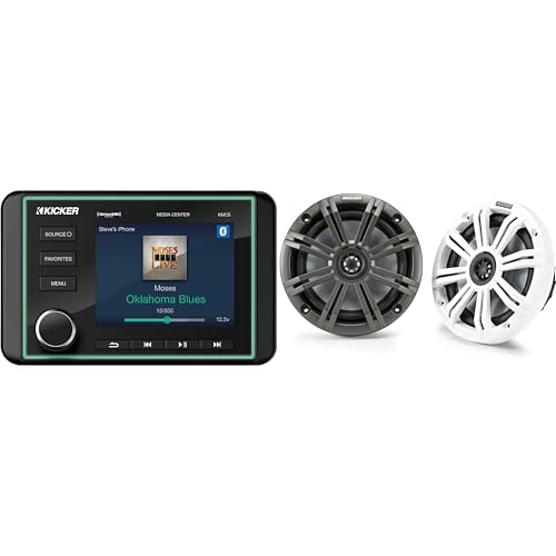 KICKER Premium Marine Gauge-Style Source & 6.5" Speakers Bundle