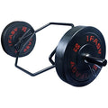 Napfox Olympic Hex Bar Trap Bar Deadlift Bar with 55LB Bumper Plates Black