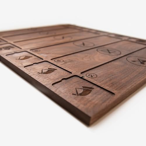 NovelStuffs Gwent Board for Witcher Card Game Black Walnut Hardwood 21.5"x24