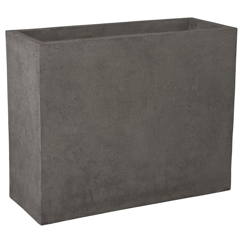 Emissary Gray Terrazzo Rectangle Planters Set of 2 26in & 31.5in H