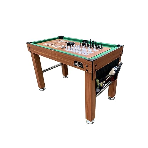 KICK Defender 48" 10-in-1 Multi-Game Table (Brown) by KICK