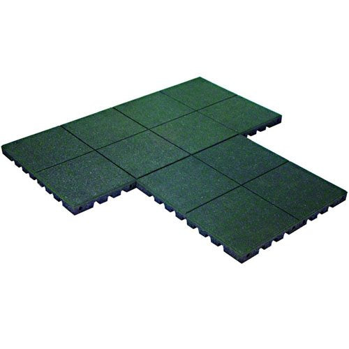 KIDWISE PlayFall Playground Safety Surfacing Green Tiles 320 sq. ft.