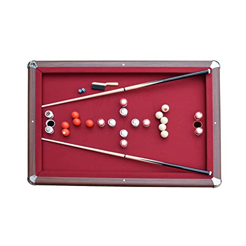 Hathaway Renegade II 54-in Bumper Pool Table Walnut / Red