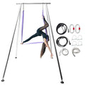 TECSPACE Adjustable Height Aerial Yoga Frame & Hammock Light Purple