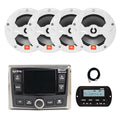 Enrock Audio Infinity PRV-315.2 Marine Bluetooth Radio Receiver & 4x 6.5" Speakers White