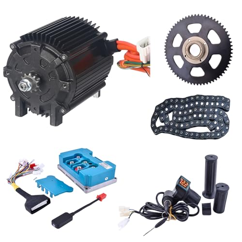 Kunray 72V 5000W Electric Brushless DC Motor Kit with Temperature Sensing for Go Kart and Electric Motorcycles