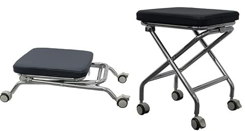 mrhugoo Microfiber Leather Dentist Chair Assistant Stool with Wheels and Instrument Tray