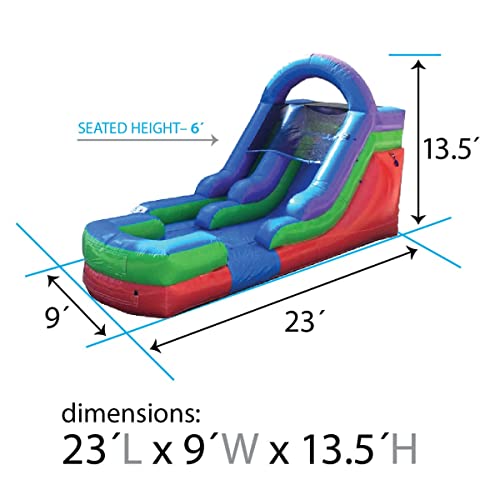 TentandTable Inflatable Water Slide Commercial Grade Retro Rainbow