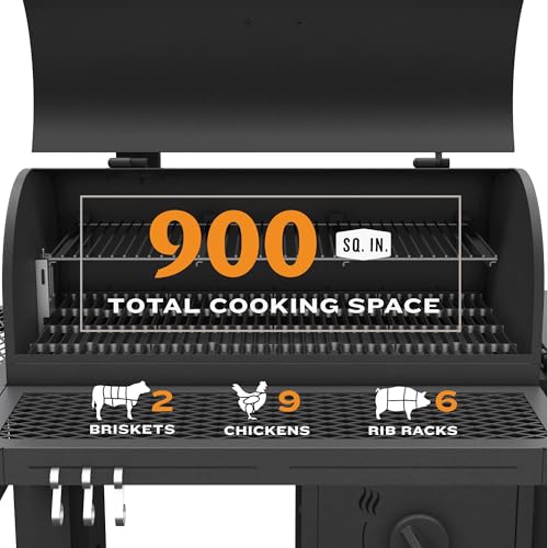 Oklahoma Joe's Tahoma Auto-Feed Charcoal 900 Smoker and Grill Black
