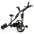 Eagle Caddy Lithium Battery Electric Golf Push Cart with Remote Control Black/Grey