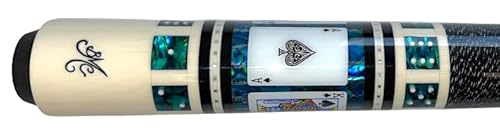 Meucci MECAS03-B Paua Casino Series Pool Cue White/Blue