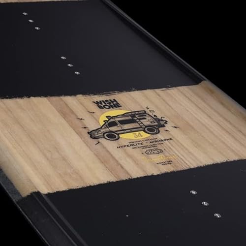 Hyperlite Wishbone Mens Wakeboard Wood/Yellow 134cm Multi