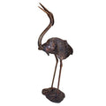Design Toscano Grande Heron Head Low Cast Bronze Garden Statue Bronze