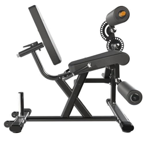 Gronk Fitness Leg Extension & Curl Machine - Adjustable Plate Loaded Bench
