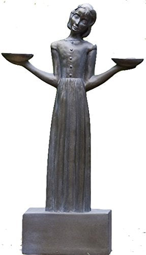 Sylvia Shaw Judson Collection Bird Girl with Pedestal Bronze Finish 28h