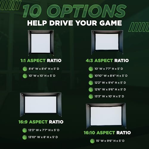 The Indoor Golf Shop DIY Golf Simulator Enclosure Black 10.4x13.7