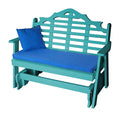 A & L Furniture Co. Marlboro Recycled Plastic 5ft Glider Chair Al Aruba Blue