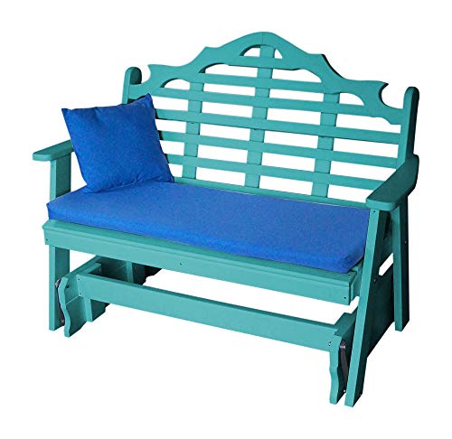 A & L Furniture Co. Marlboro Recycled Plastic 5ft Glider Chair Al Aruba Blue