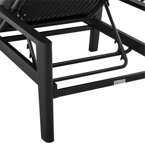 Armen Living Cayman Aluminum Outdoor Adjustable Chaise Lounge Chair Grey