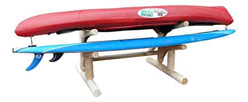 Log Kayak Rack 2 Place 1 Sided SUP Storage Rack Natural