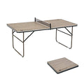 MD Sports Quick Fold Table Tennis Table Brown Wood Grain & White