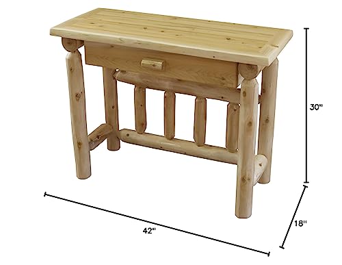 Furniture Barn USA White Cedar Log Student Desk