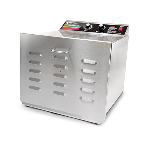 TSM Products Stainless Steel Food Dehydrator with 10 Shelves Silver