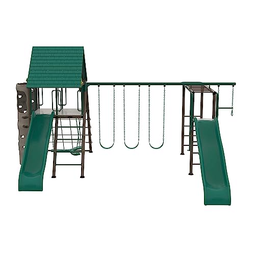Lifetime Big Stuff Deluxe Swing Set Playset Earthtone