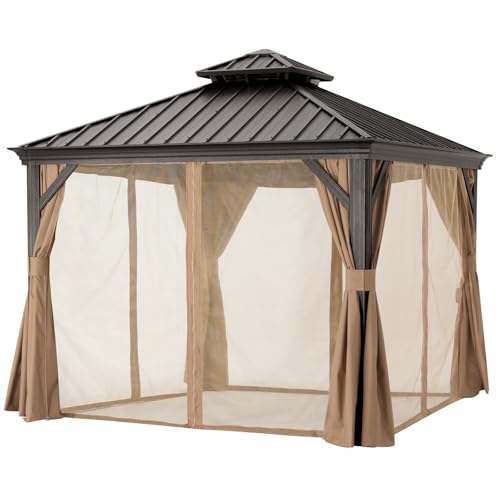 ABCCANOPY Hardtop Gazebo 10x10 Beige