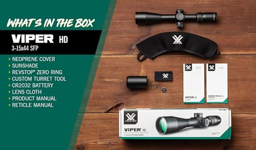 Vortex Viper HD 3-15x44 Second Focal Plane Scope Black