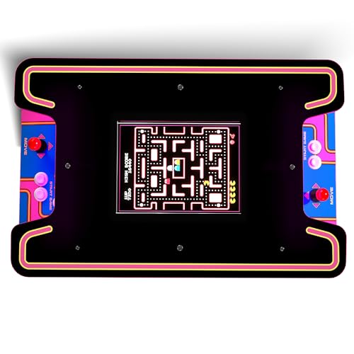 ARCADE1UP Ms. PAC-MAN Head-to-Head Arcade Table 12 Games Multiplayer Control Panel 17-Inch Color LCD Screen Black Series