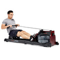 Sunny Health & Fitness Foldable Wooden Water Rowing Machine Black