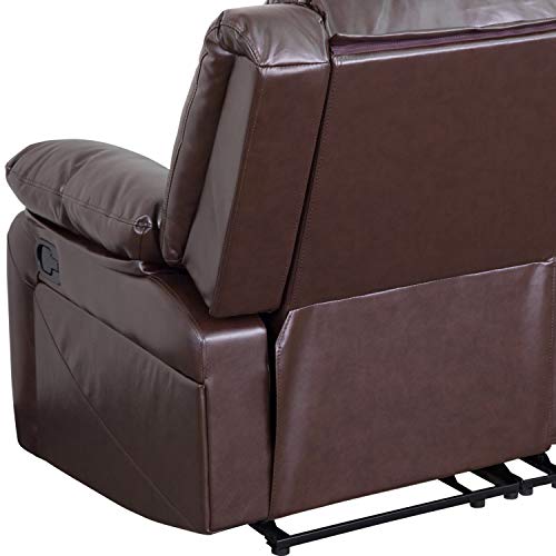 Flash Furniture Harmony Series Brown LeatherSoft Loveseat with Recliners