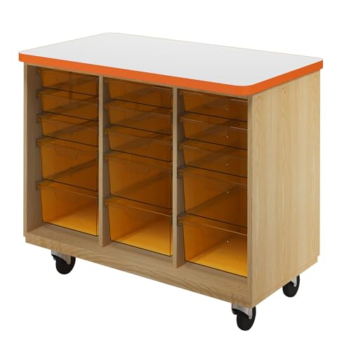 Diversified Woodcrafts Mobile Classroom Storage Cabinet Erasable Top
