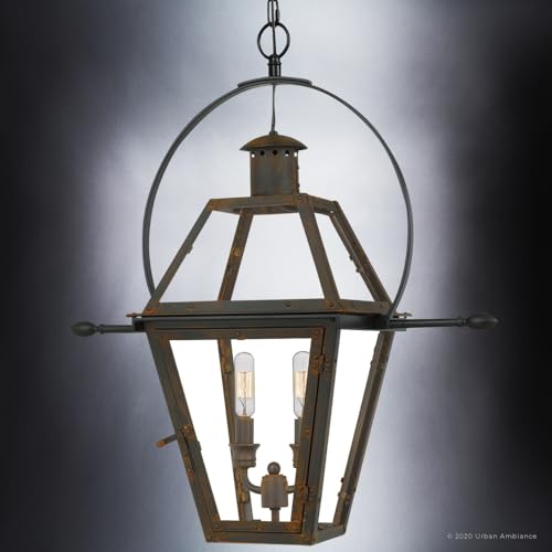 Urban Ambiance Luxury Historic Outdoor Pendant Light Bronze 23.5"H x 21.25"W