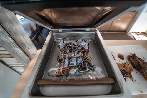 MEAT! Your Maker. Chamber Vacuum Sealer with 12" Sealing Bar and Adjustable Seal Time White/Black