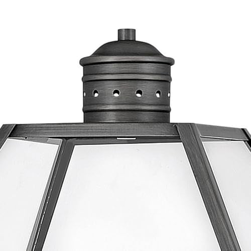 Hinkley Nouvelle Collection Three Light Outdoor Medium Post Top/Pier Mount Blackened Brass/Black
