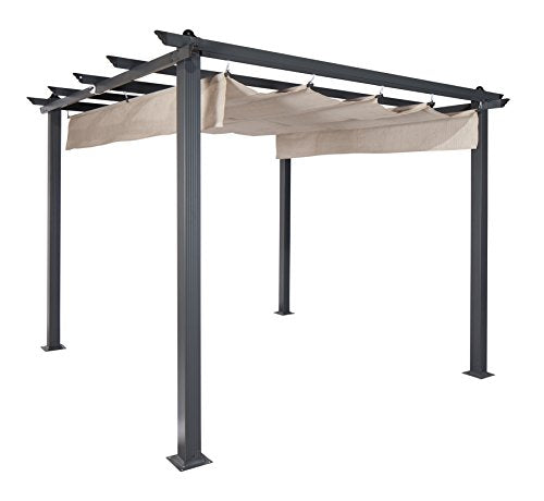 Coolaroo Aurora Pergola Light Filtering 90% UV Block 9'10" x 9'10" Smoke
