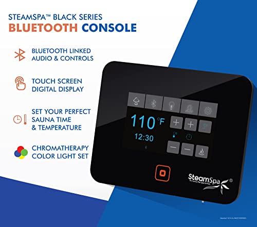 SteamSpa Black Bluetooth Generator Kit 12K Matte Black