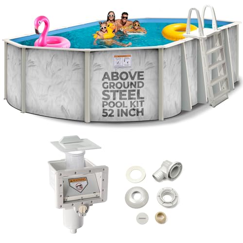 Shop Square Oval Above Ground Pool 18'x33' Steel Wall Silver