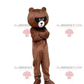 SPOTSOUND Teddy Bear Costume with Dark Glasses Black