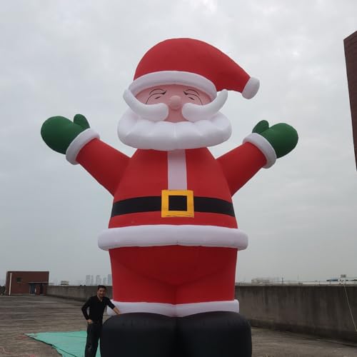 YBZCHLM Giant Christmas Inflatable Santa Claus with Gift Bag & LED Lights Red Model 2 25ft