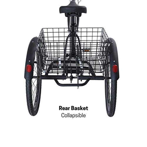 sixthreezero EVRYjourney 7-Speed Hybrid Adult Tricycle Matte Black